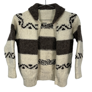 Kid's Cowichan Style Thick Knit Wool Cardigan Sweater‎